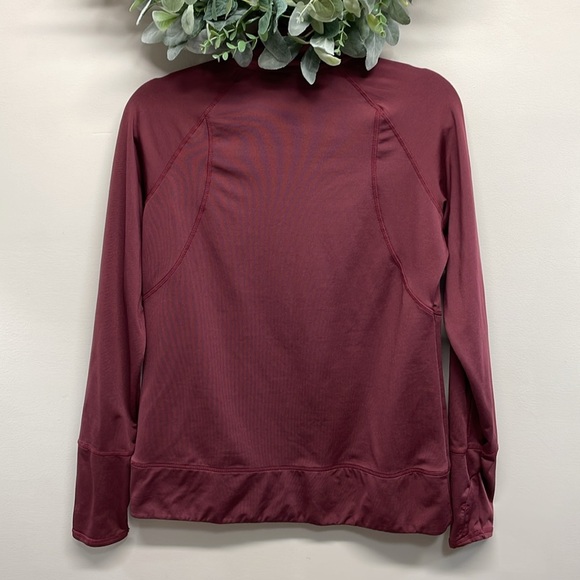 Mondetta Pullover Quarter Zip Performance Top Maroon Burgundy L - Picture 2 of 16